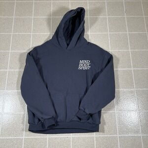 Seek Jesus Sweatshirt L Navy Blue Mind Body Spirit Graphic Heaven Made Christ